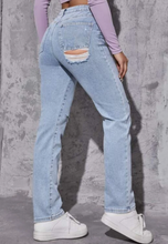 Load image into Gallery viewer, *VAMPED CUSTOMer OPTION*  High Waist Ripped Mom Jeans from Shein
